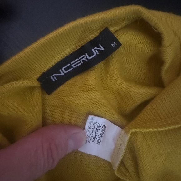 Incerun Short Sleeve Sweater Shirt Medium Gently worn 98% polyester/2% spandex - Picture 5 of 5